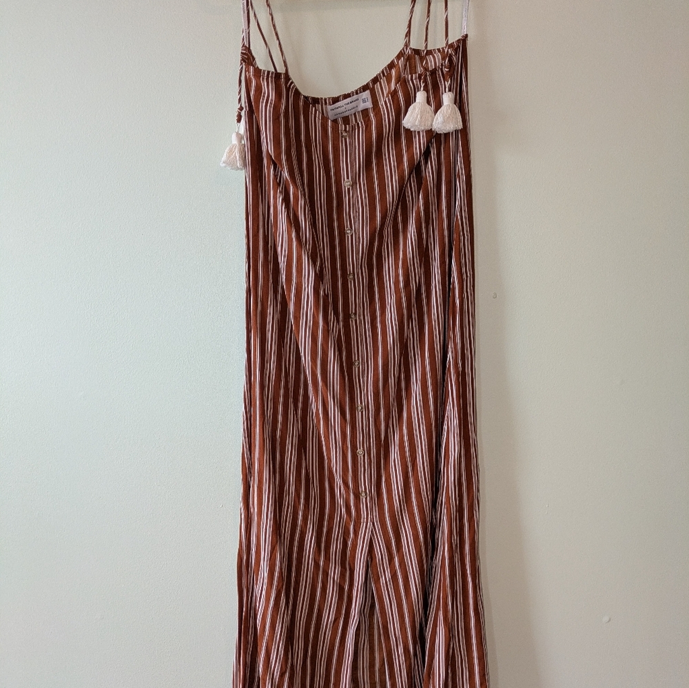 Faithfull the Brand Rust Striped Button Top